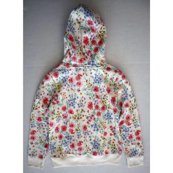 GAP Kids 889341 Girl's Sz L (10) Ivory Floral Logo Embroidered Pullover Hoodie - Picture 8 of 8
